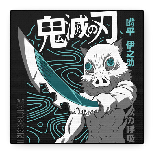 Anime Wall Art - Inosuke Canvas Print Demon Slayer Decor - CreativeRino
