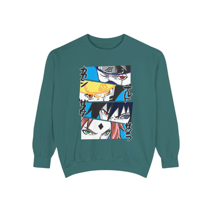 Anime-Inspired Unisex Sweatshirt with Naruto Character Designs - CreativeRino