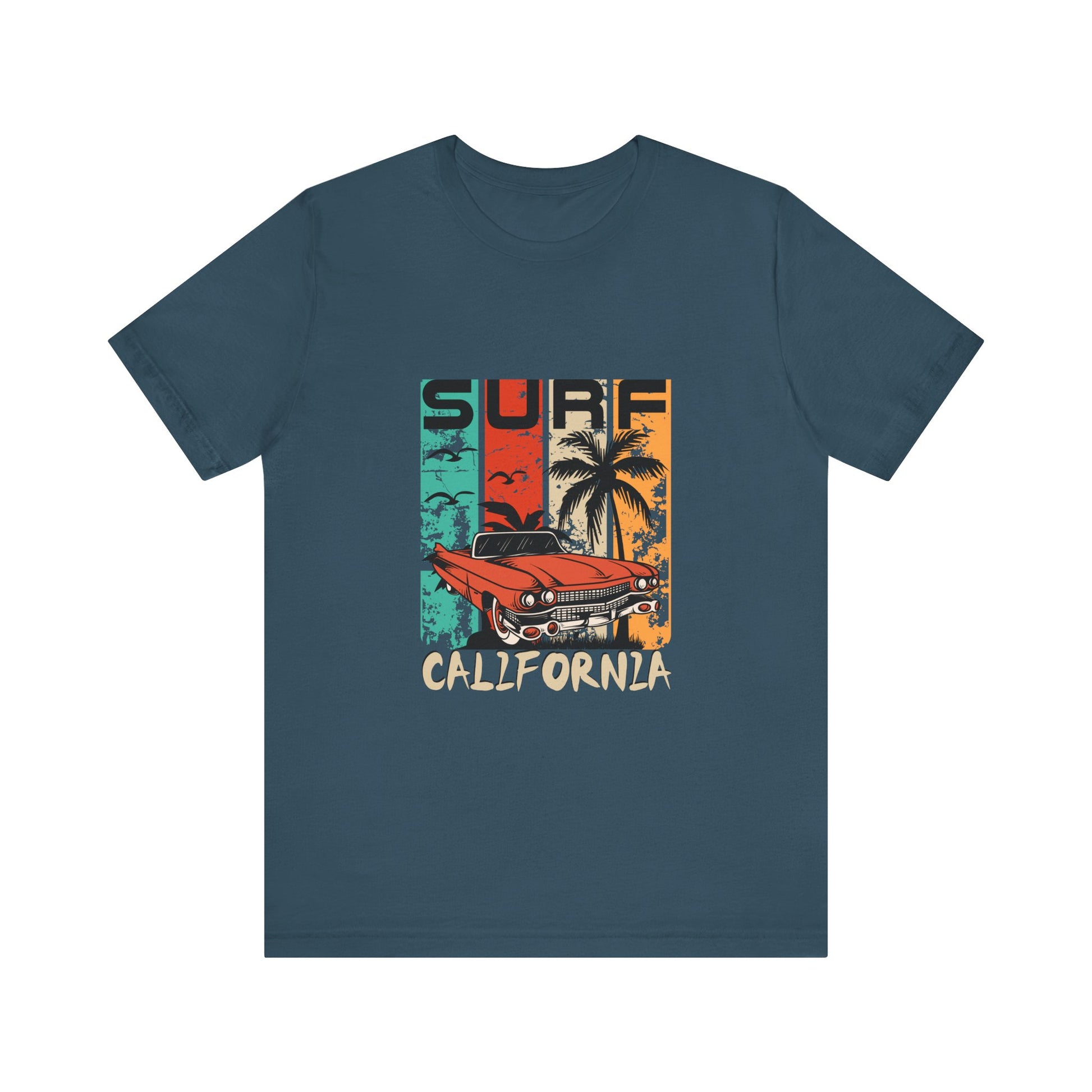 California Surf Vintage Tee - Unisex Short Sleeve T-Shirt - CreativeRino