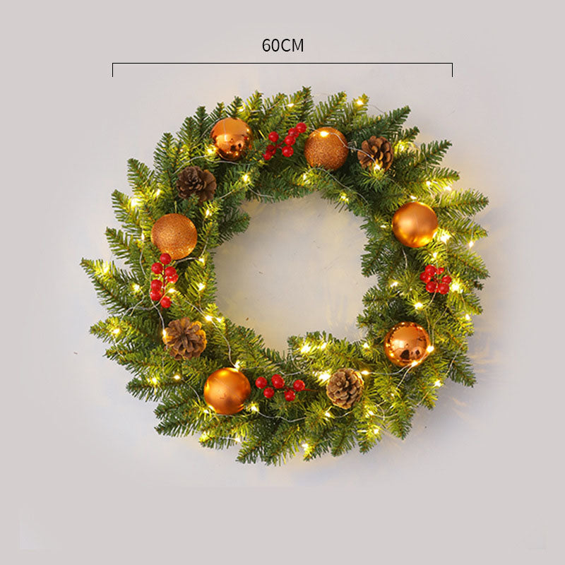 Multi-Size Christmas Rattan Wreath (30-60cm) | Door & Window Holiday Scene Decoration
