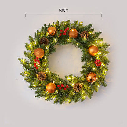 Multi-Size Christmas Rattan Wreath (30-60cm) | Door & Window Holiday Scene Decoration