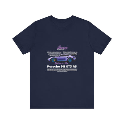 Porsche 911 GT3 RS Berry Car Tee for Automotive Enthusiasts - CreativeRino
