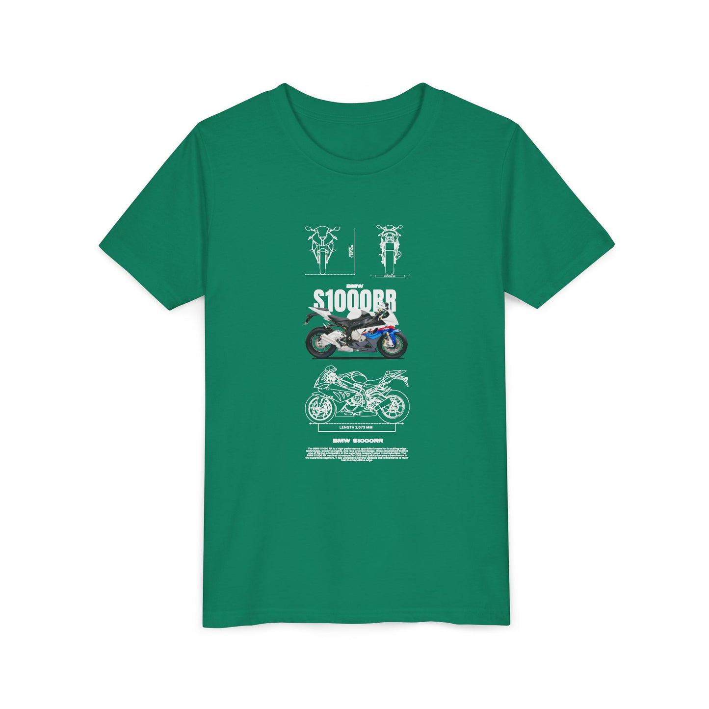 BMW S1000RR Youth Short Sleeve Tee - Perfect for Young Riders - CreativeRino