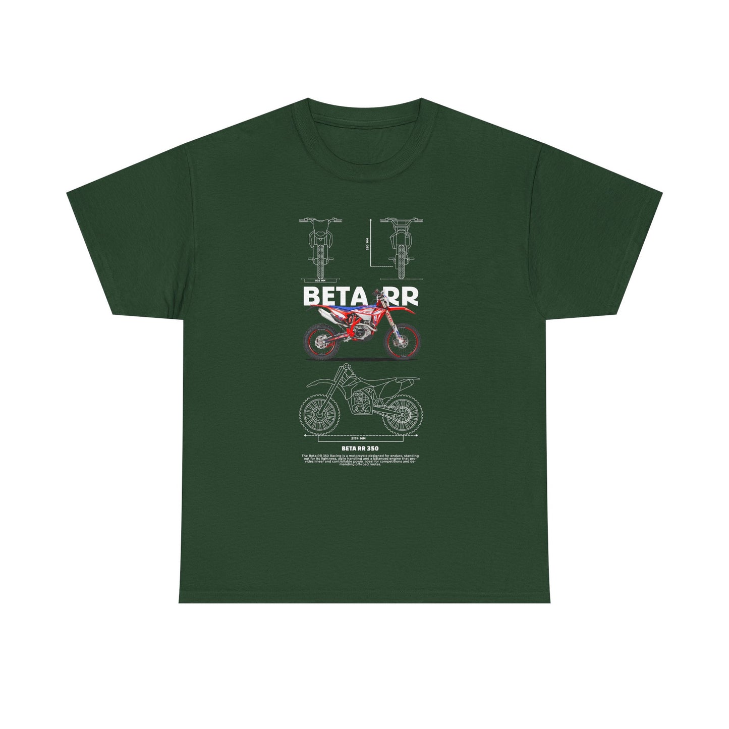 Unisex Heavy Cotton Tee - Beta RR Motorcycle Graphic T-shirt - CreativeRino