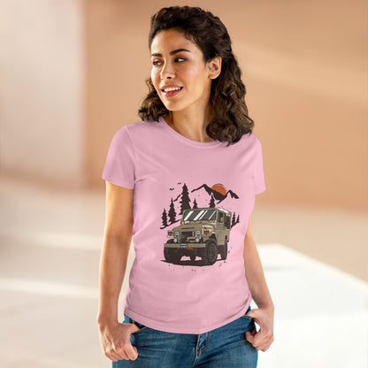 Adventure Ready Women's Cotton Tee - Off-Road Vehicle Graphic - CreativeRino