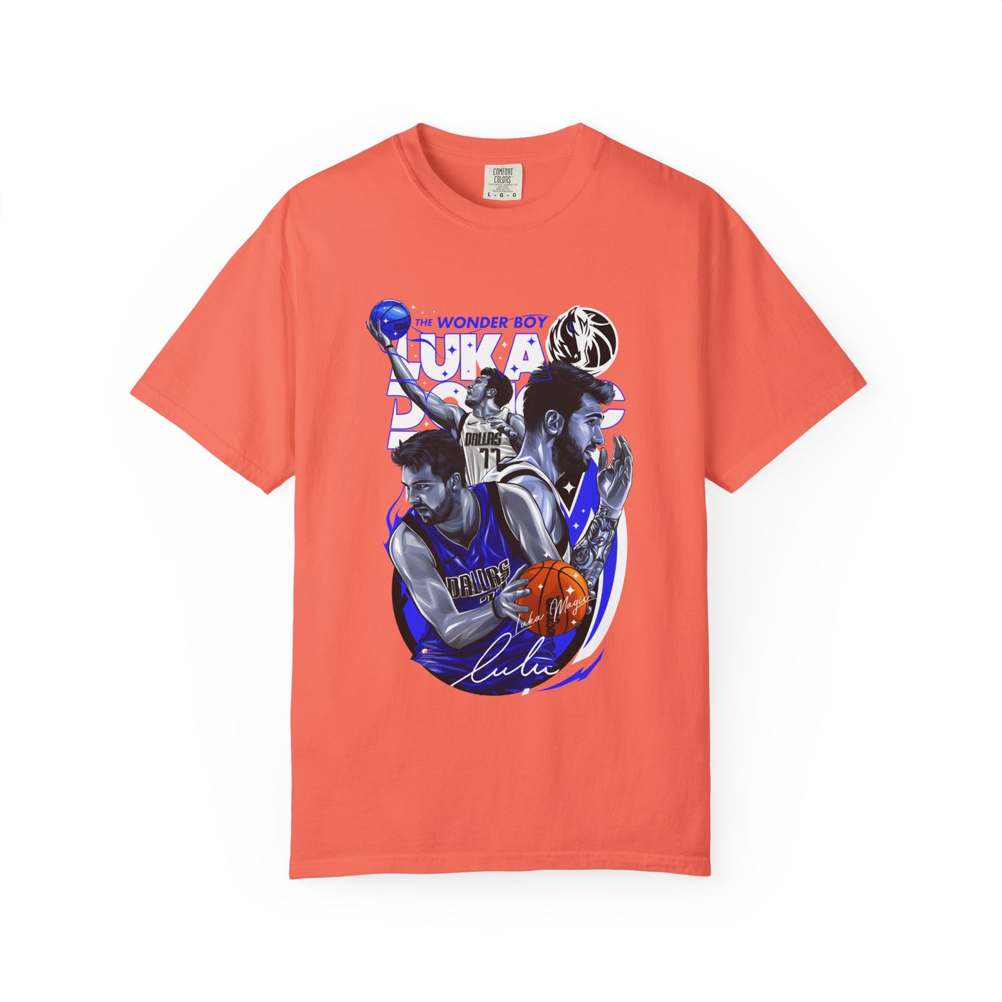 Unisex Garment-Dyed T-shirt | Luka Doncic "The Wonder Boy" Basketball Tee - CreativeRino