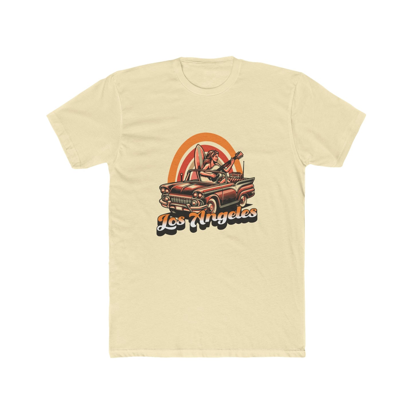 Los Angeles Vintage Tee Graphic Unisex Cotton Crew T-shirt - CreativeRino