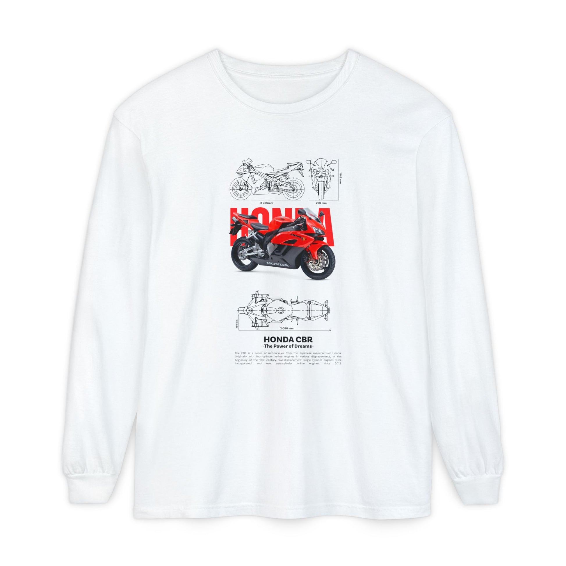 Honda CBR Long Sleeve T-Shirt for Motorcycle Lovers – CreativeRino