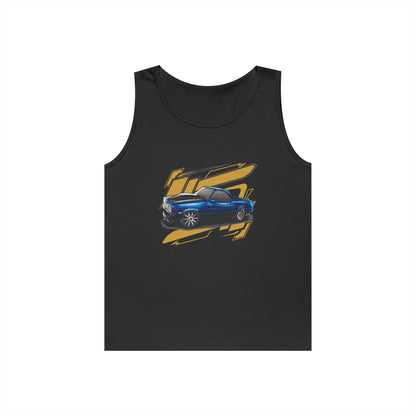 Vintage Car Graphic Unisex Heavy Cotton Tank Top - CreativeRino