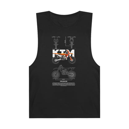 KTM 250 EXC Motorcycle Unisex Tank Top - Perfect for Riders and Outdoor Enthusiasts - CreativeRino
