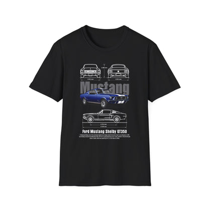 Ford Mustang Shelby GT350 Unisex Softstyle T-Shirt - Car Lovers Tee - CreativeRino