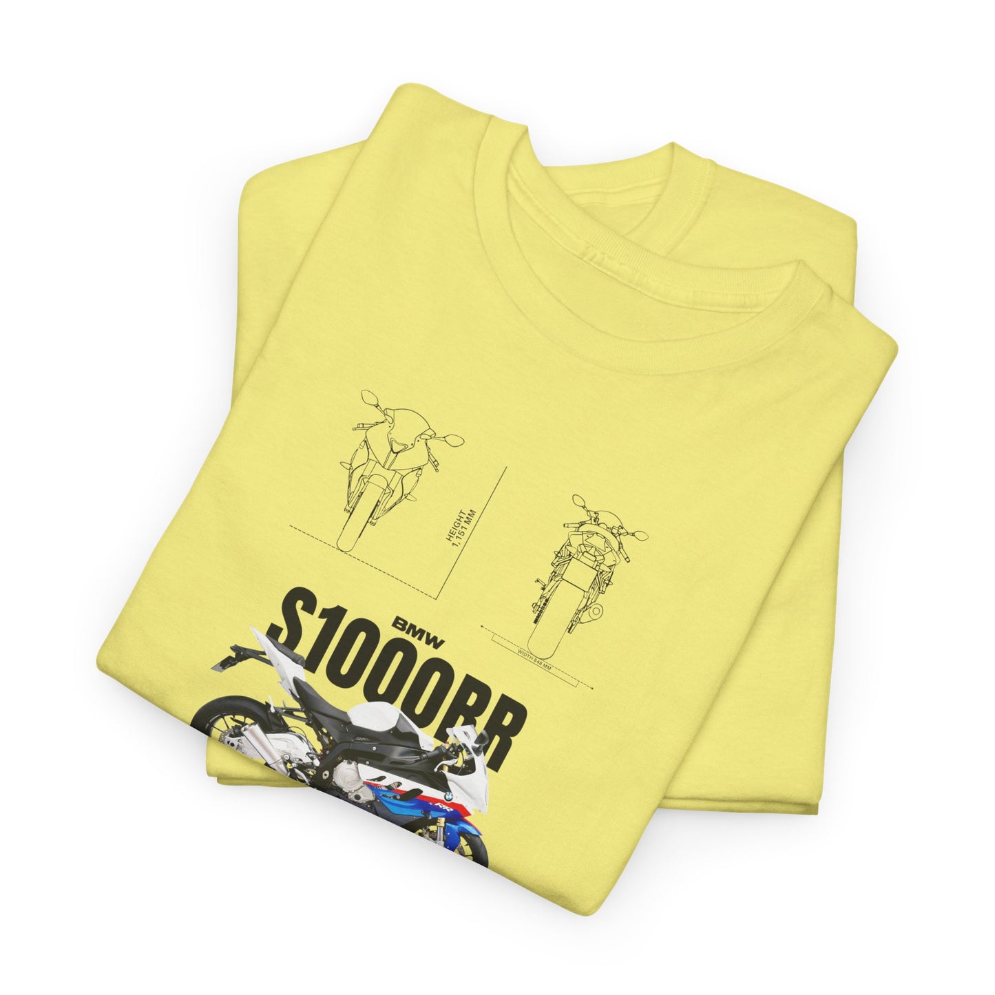 BMW S1000RR Unisex Heavy Cotton Tee - Motorcycle Graphic T-Shirt for Riders - CreativeRino