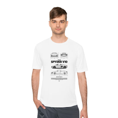 Spyder V10 Unisex Moisture Wicking Tee - Car Enthusiast Apparel - CreativeRino