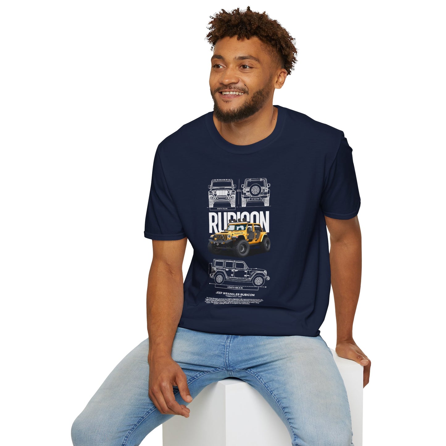 Rubicon Awaits Unisex Softstyle T-Shirt - Off-Road Vehicle Design - CreativeRino