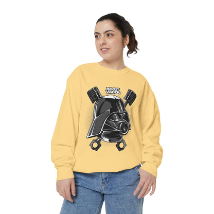 Boost Vader Unisex Garment-Dyed Sweatshirt - Cool, Comfortable, and Stylish - CreativeRino