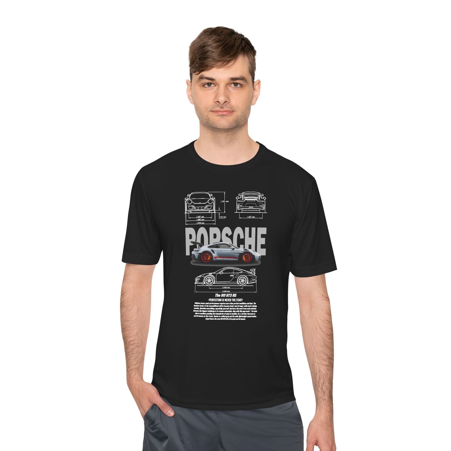 Porsche Unisex Moisture Wicking Tee - Stylish Performance Shirt for Car Enthusiasts - CreativeRino