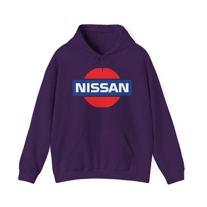 Nissan Logo Hoodie - Vintage Style Unisex Heavy Blend Sweatshirt - CreativeRino