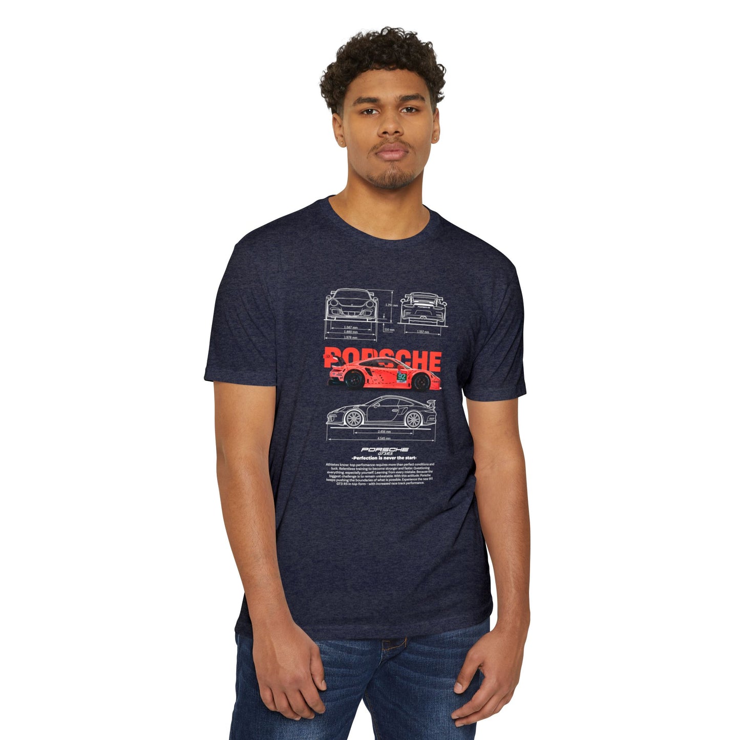 Porsche Gt3rs Vintage Graphic Unisex T-Shirt | Perfect Gift for Car Enthusiasts - CreativeRino