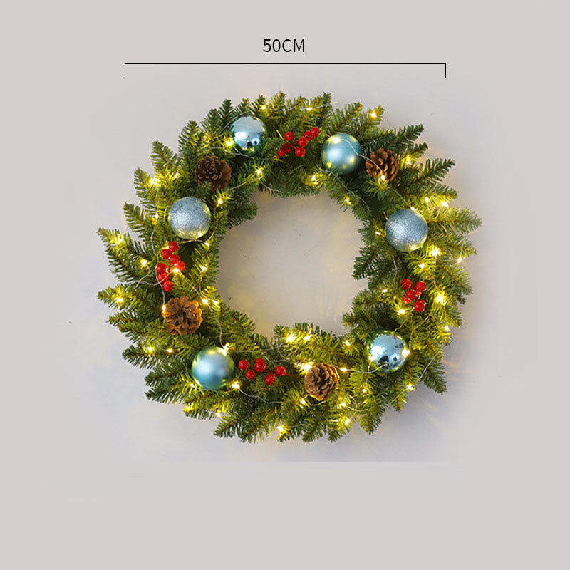 Multi-Size Christmas Rattan Wreath (30-60cm) | Door & Window Holiday Scene Decoration