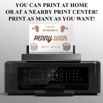 Penny War Fundraiser Flyer Template CreativeRino