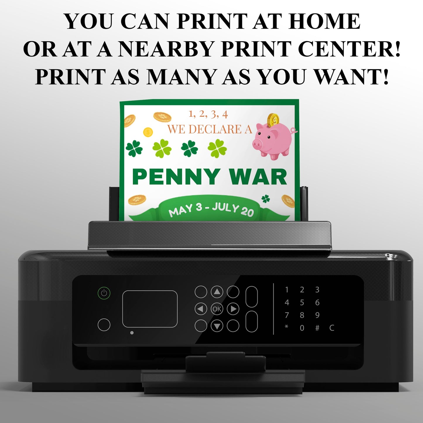 Penny War Fundraiser Flyer Invite Template CreativeRino