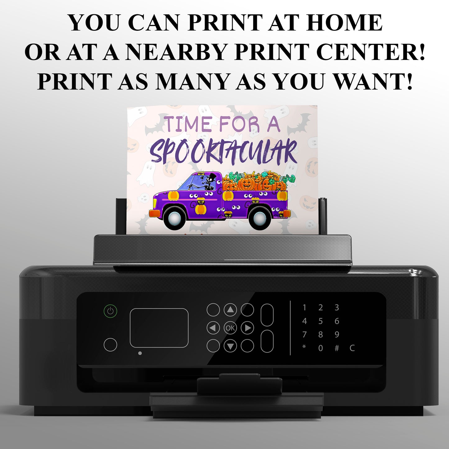 Time For A Spooktacular Halloween Truck Invitation Template - CreativeRino