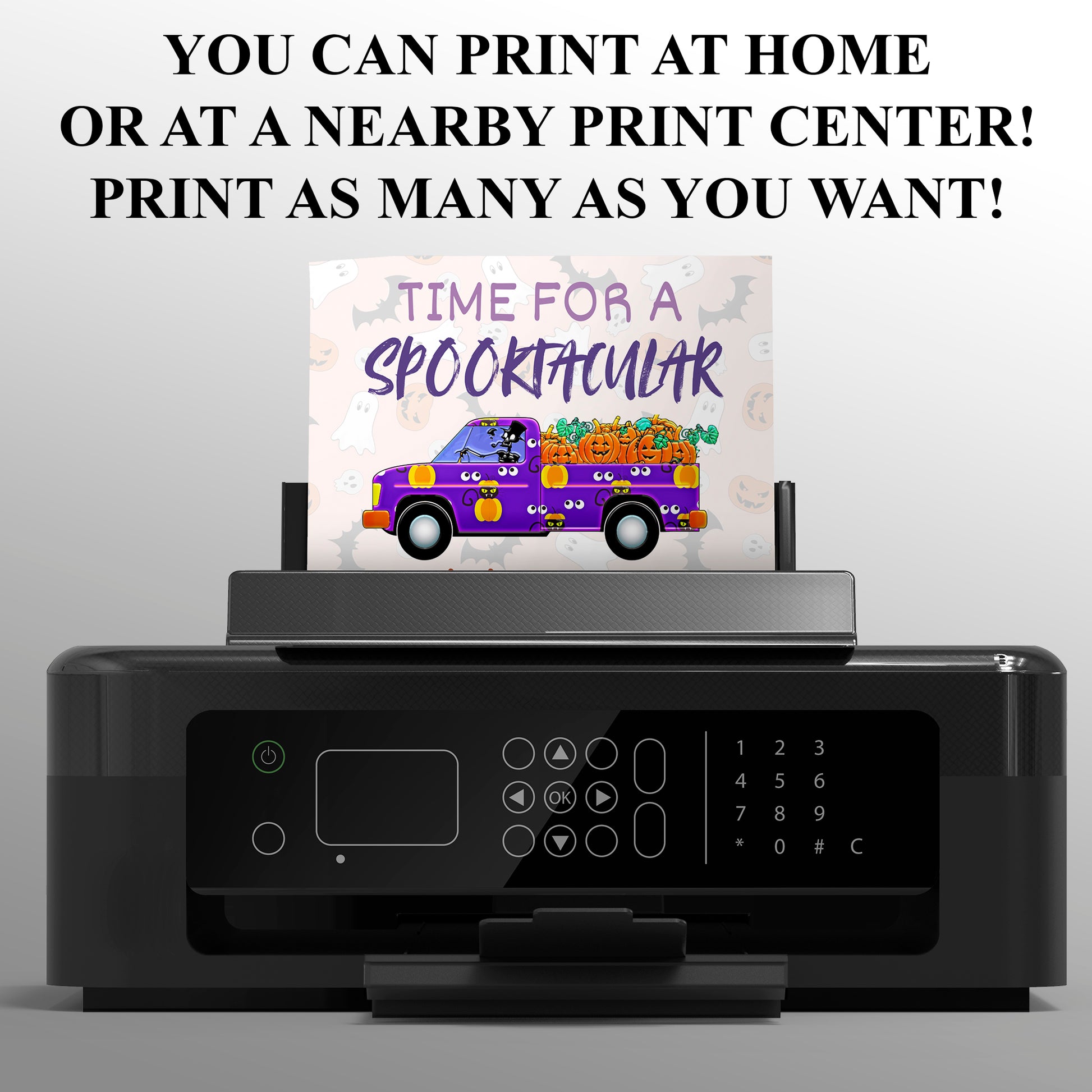 Time For A Spooktacular Halloween Truck Invitation Template - CreativeRino