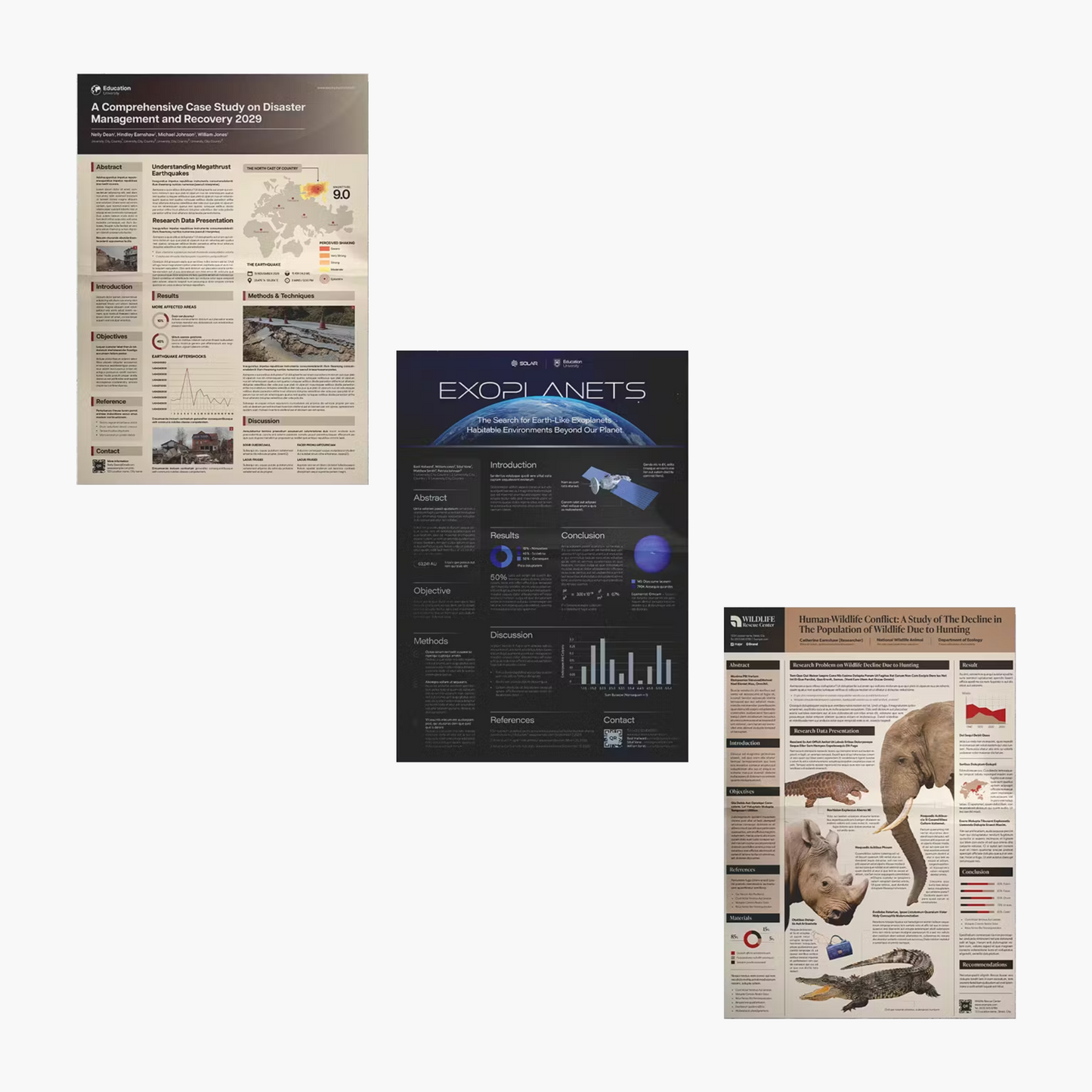 19 Research Poster Template Bundle | Academic Scientific Medical Research Case Study Poster Templates | Adobe Indesign