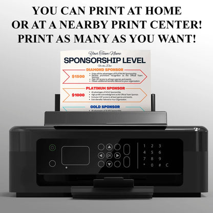 Sponsorship Level Flyer | Club Sponsorship Level Template CreativeRino