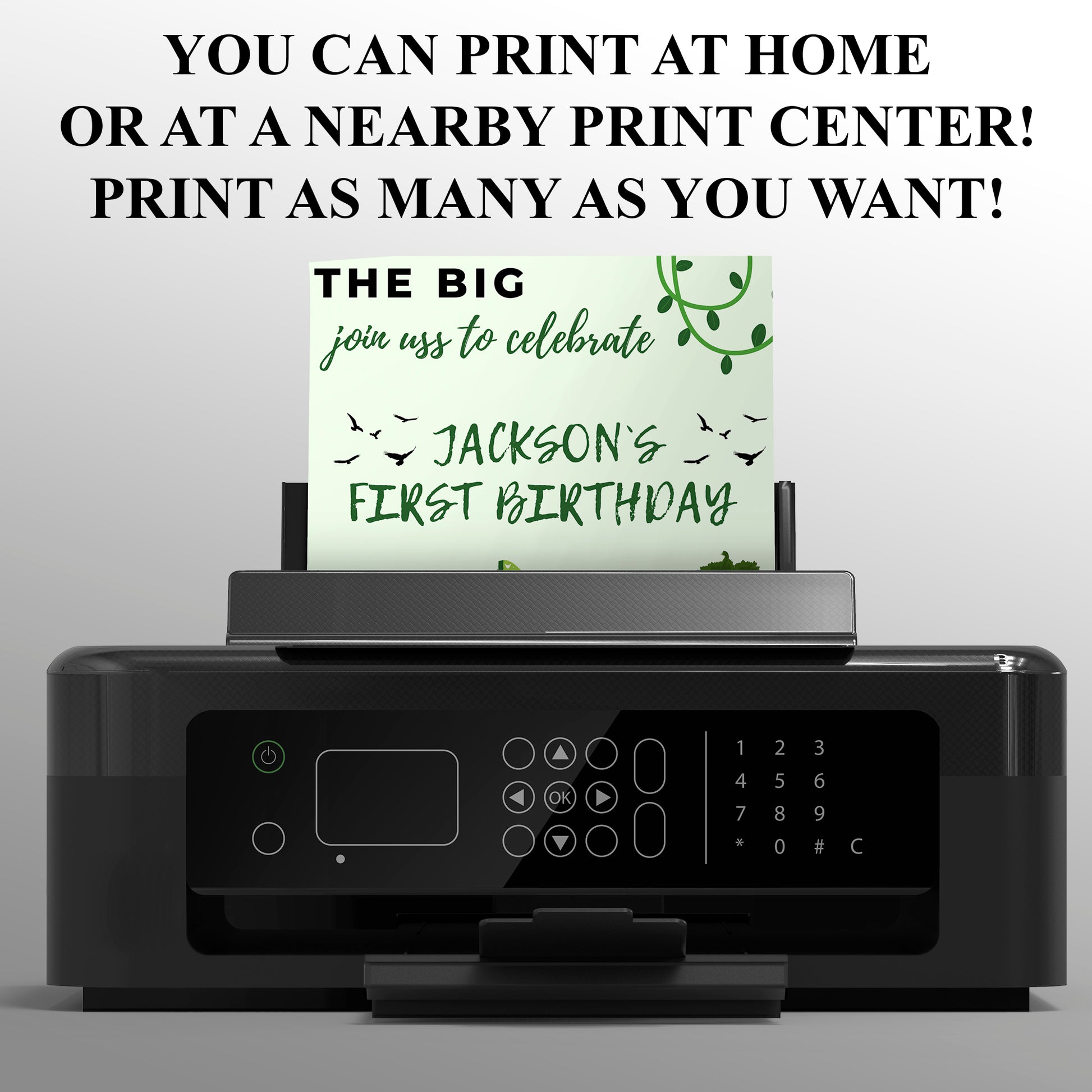 The Big One Hunting Birthday Invitation Template - CreativeRino