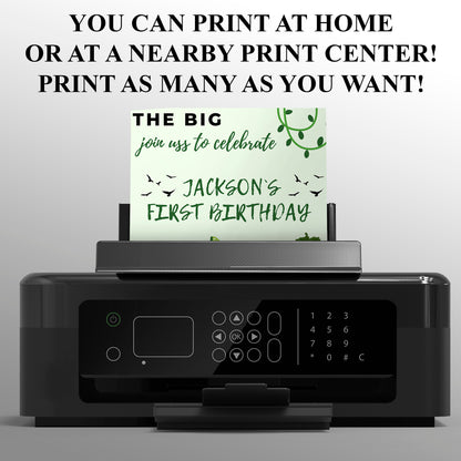 The Big One Hunting Birthday Invitation Template - CreativeRino