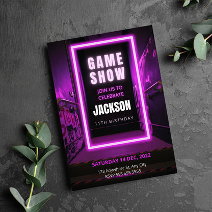 Game Show Birthday Invitation Template - CreativeRino