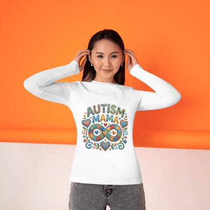 Autism Mama PNG | Autism Awareness | Superhero Cartoon Aesthetic Retro Groovy 70s-style Coquette Faux Yarn Preppy Puzzle Trendy Designs CreativeRino