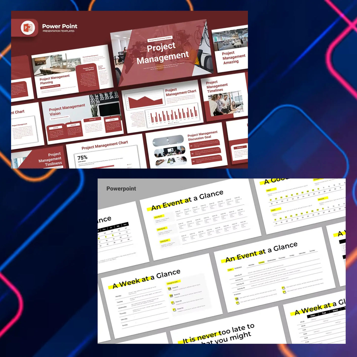20 Project Management Powerpoint Presentation Template Bundle CreativeRino