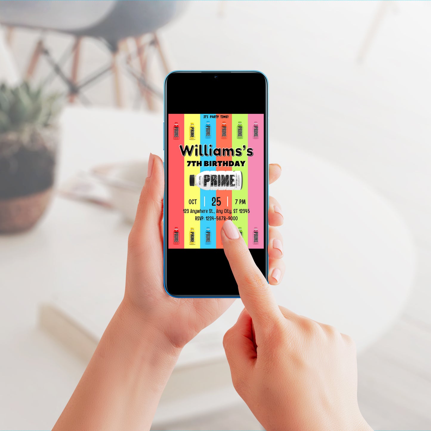 Prime Energy Drink Birthday Invitation Template - CreativeRino
