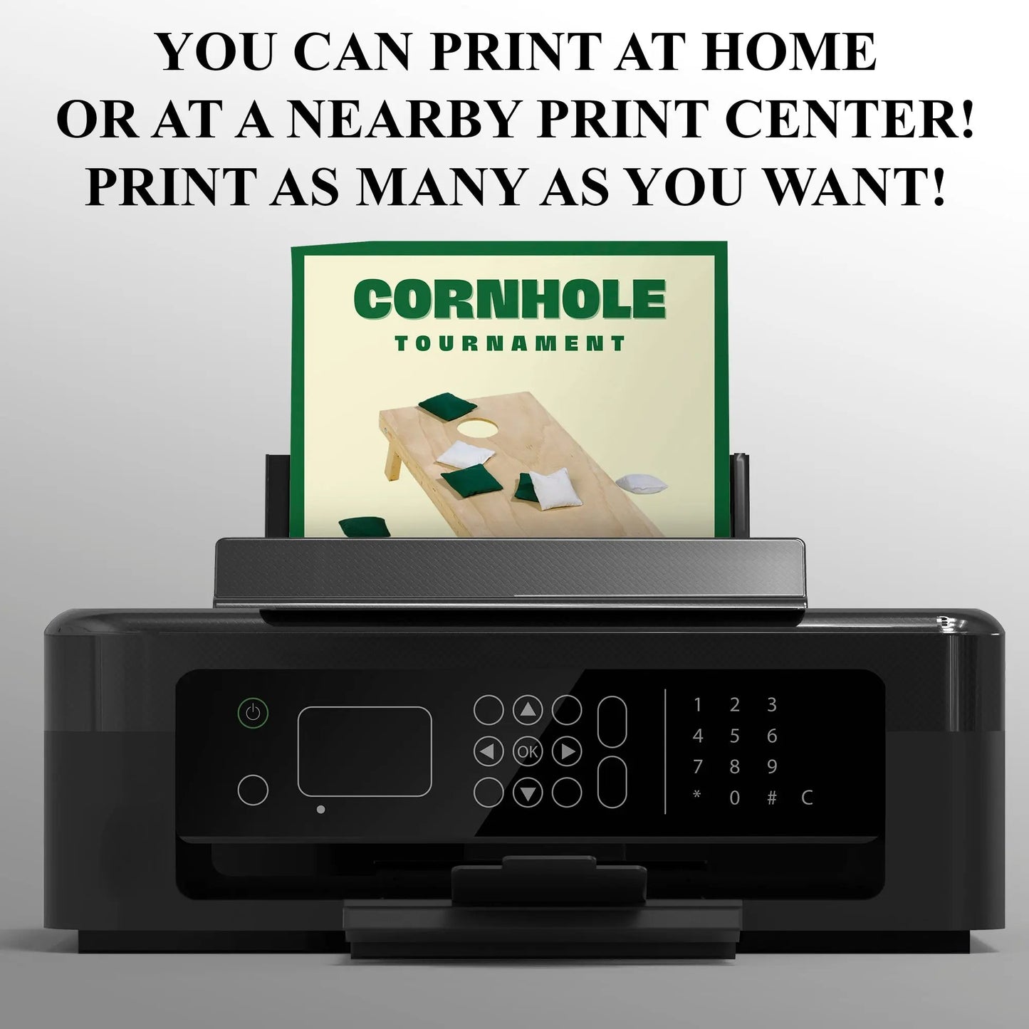 Cornhole Tournament Flyer Template | Cornhole Tournament Fundraiser Flyer CreativeRino