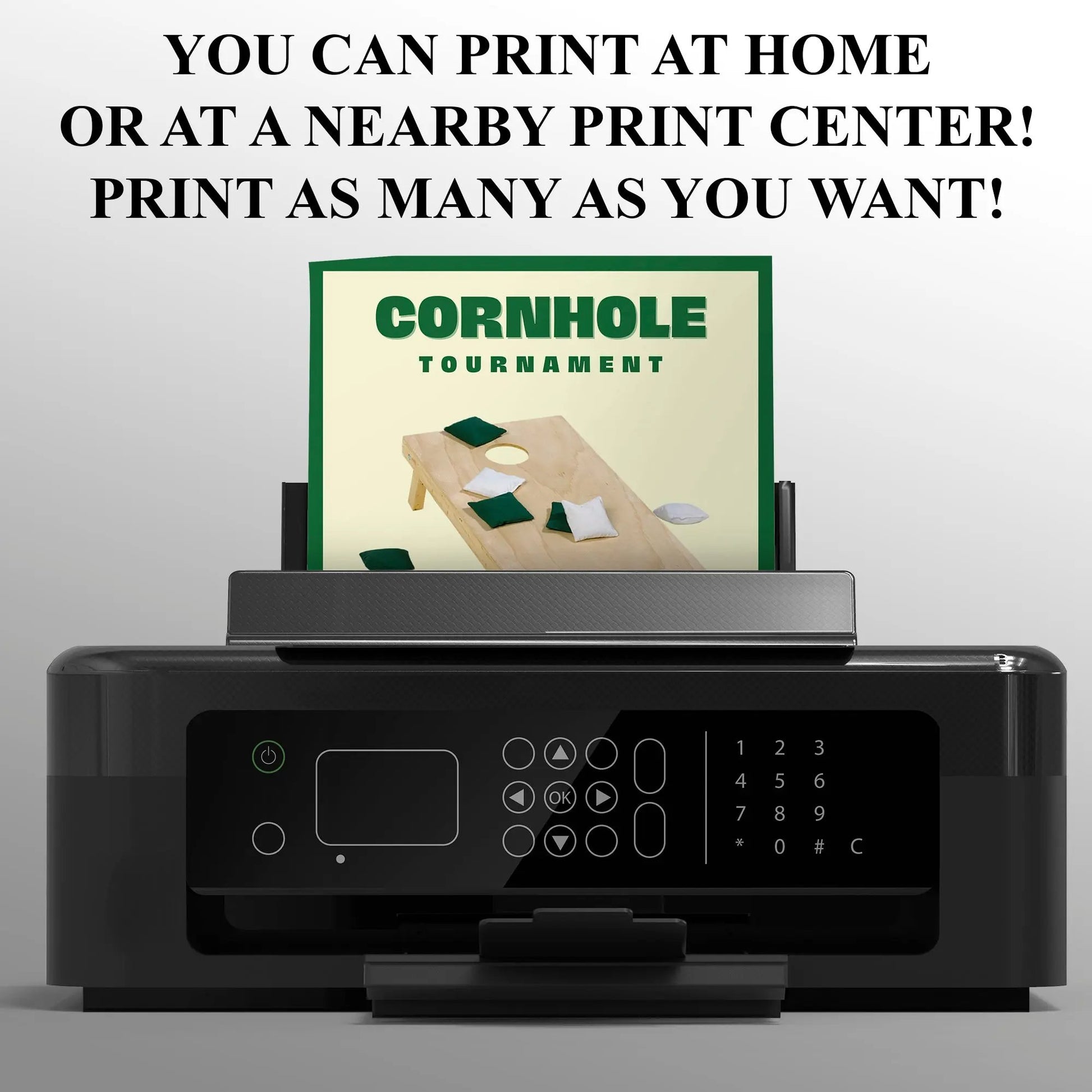 Cornhole Tournament Flyer Template | Cornhole Tournament Fundraiser Flyer CreativeRino