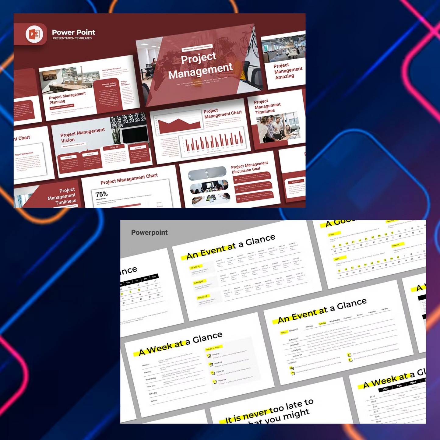 20 Project Management Powerpoint Presentation Template Bundle