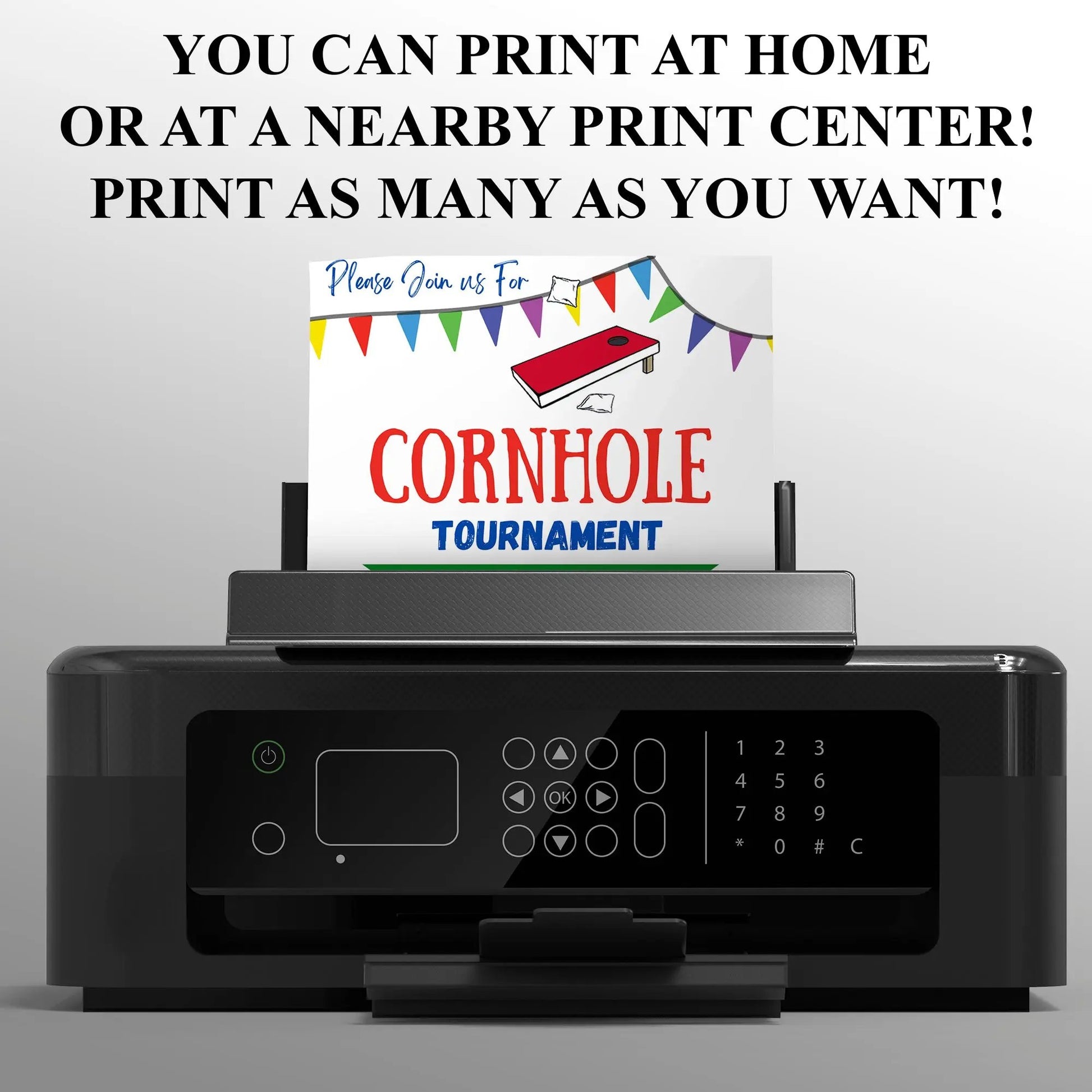 Cornhole Tournament Flyer Template | Cornhole Tournament Fundraiser Flyer Invite CreativeRino