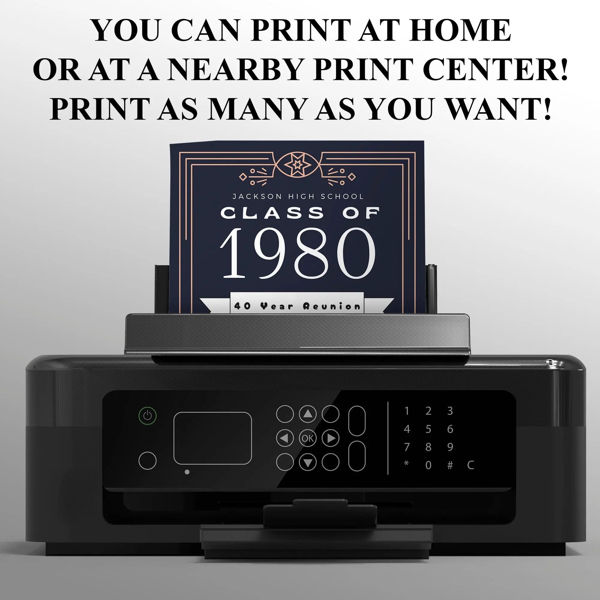 School Reunion Flyer Template | High School Class Reunion Invitation CreativeRino