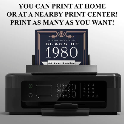 School Reunion Flyer Template | High School Class Reunion Invitation CreativeRino