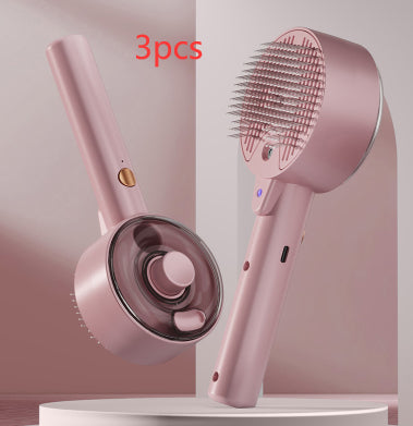 2-in-1 Steam Pet Grooming Brush for Dogs & Cats – Self Cleaning Animal Hair Remover Comb CreativeRino