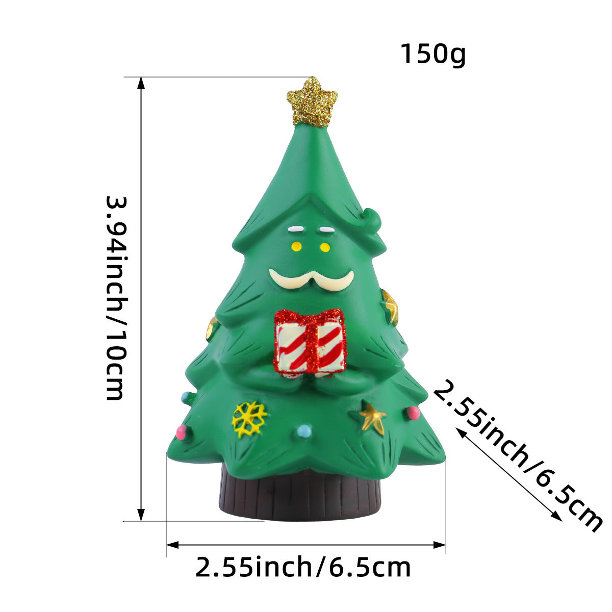 Cute Mini Resin Santa Claus & Christmas Tree Ornament | Desktop Atmosphere Gift