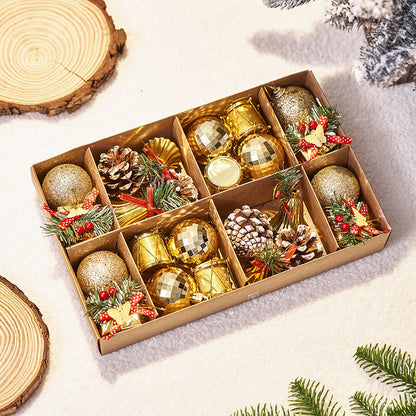 Deluxe Christmas Tree Ornament Set | Ball, Bell, Pinecone & Drum Combination Pack eprolo