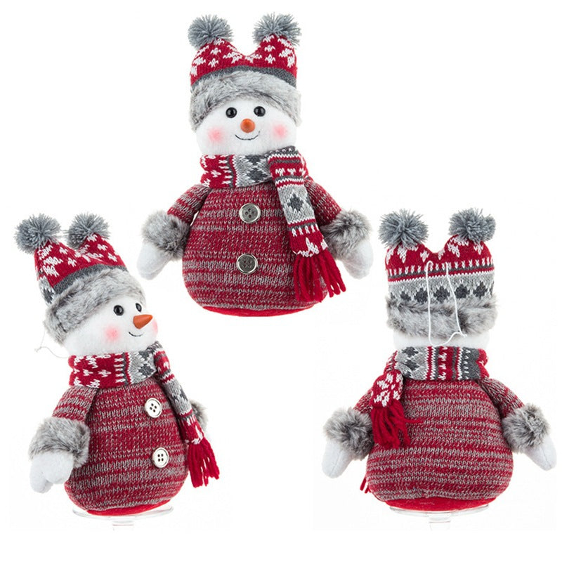 Cute Snowman Plush Doll with Lei Feng Hat & Scarf | Extendable Christmas Window Display Decor eprolo