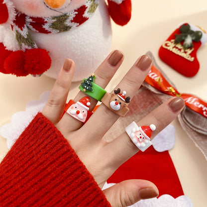 Handmade Christmas Resin Ring Series | Cute Festive Jewelry & Novelty Gift eprolo