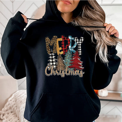 Classic Christmas Hooded Sweatshirt | Festive Cozy Fleece Pullover | Unisex Holiday Jumper with Kangaroo Pocket eprolo