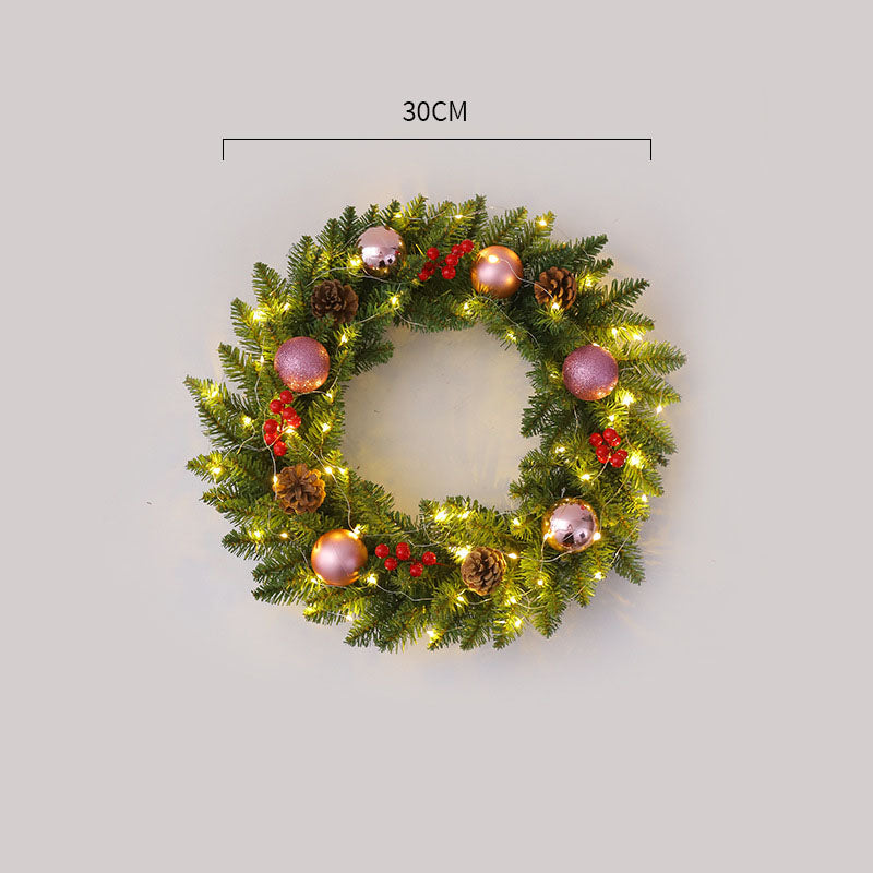 Multi-Size Christmas Rattan Wreath (30-60cm) | Door & Window Holiday Scene Decoration
