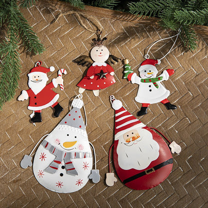 Hand-Painted Snowman Christmas Ornaments | Cute Wooden or Resin Tree Pendants Decor