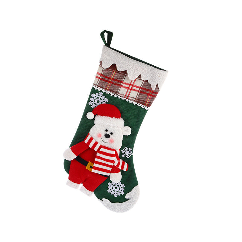 Cartoon Christmas Character Socks | 3D Santa, Elk & Snowman Gift Bag Pendants for Window & Tree Decoration eprolo